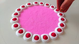 Very Easy Rangoli For Diwali 2023  Simple Diwali Rangoli  दिवाली की सरल सुंदर रंगोली  Top Rangoli [upl. by Furnary]