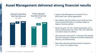 Ameriprise Financial AMP Q3 2024 Earnings Presentation [upl. by Kristine543]