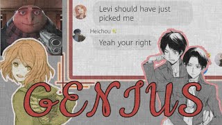 Genius AOT chat text video ft RirenEreri [upl. by Fasto]