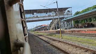 Arriving at Thalssery station 16160 Mangaluru Central Tambaram express [upl. by Panther]