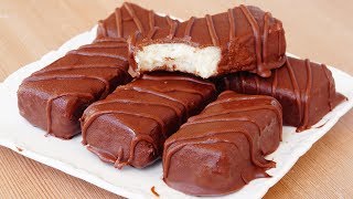 HOW TO MAKE BOUNTY BARS WITH 3 INGREDIENTS  Homemade Easy amp Delicious [upl. by Ocirnor]