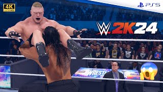 Romain Reigns VS Brock Lesnar at Wrestlemania 38  WWE 2K24  PS5™ 4K60 [upl. by Noillimaxam86]