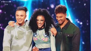 The Cutkelvins sing EXCITING What About Us ampComments X Factor 2017 Live Show Week 1 Sunday [upl. by Alleber]