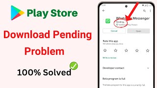 Play Store Pending Problem Solved  Fix Playstore Download Pending Problem  Playstore cant download [upl. by Annohsak]