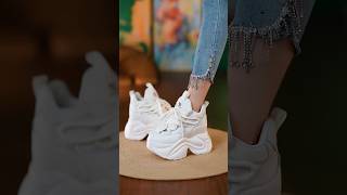 White Shoes for a Crisp Look 😱 whiteshoes bestshoes womensshoes fashion runningshoes sneakers [upl. by Anerrol]