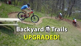 Backyard MTB Trails with quotSicknic Tablequot  Berm Creek Upgrades [upl. by Felic]