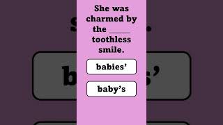 Possessive Apostrophe Quiz shorts quiz punctuation english [upl. by Kirt]