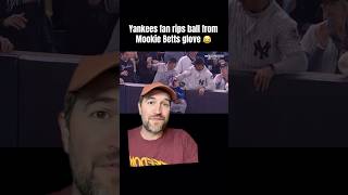 Yankees fan tries to rip ball from Mookie Betts glove at the World Series 😂 [upl. by Britni]