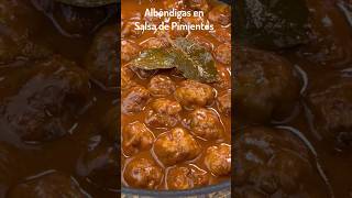 👌 ALBÓNDIGAS en SALSA de PIMIENTOS 😋 yoyomismaymiscosas receta [upl. by Esyahc]