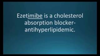 How to pronounce ezetimibe Zetia Memorizing Pharmacology Flashcard [upl. by Fredrika514]