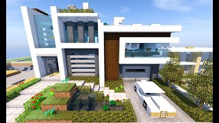 Minecraft 30x30 Modern House EcoCityCraft Summer House Competition [upl. by Otinauj]