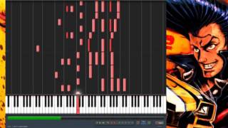 Synthesia James Shimoji  REDLINE DAY Piano Tutorial [upl. by Nolaf]