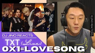 DJ REACTION to KPOP  TXT 0X1LOVESONG LIVE [upl. by Katlaps]