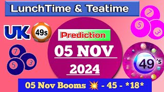 Uk49s double predictions for today 051124  today uk49s lunchtime prediction [upl. by Ylrbmik12]