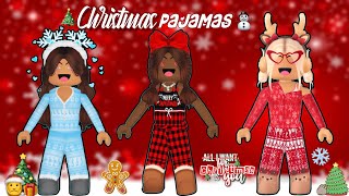 CUTE CHRISTMAS PAJAMAS CODES  Bloxburg Outfit Codes [upl. by Aerdnak21]