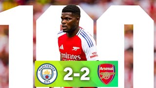 Man City 22 Arsenal • Partey’s 100 Premier League appearance • Rodrigo injury  yellow card [upl. by Uliram757]