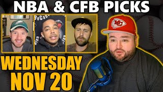 Wednesday Picks with Kyle Kirms  NBA CFB 1120 [upl. by Lawrence]