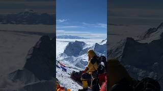 At the top of Mount Everest Nepal elevation 884886 m Everest viralvideo Mounteverest viral [upl. by Piwowar]