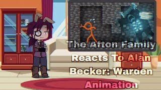 The Afton Family Reacts To Warden Minecraft Animation  Gacha club [upl. by Yrellav]