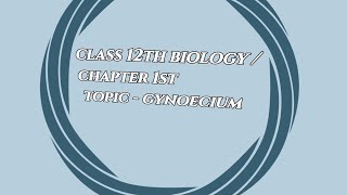 🍀☘️Class 12th biology 🍀 chapter 1st 🍀🍀 Topic  Gynoecium [upl. by Lundeen]