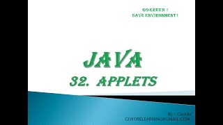 JAVA APPLETS [upl. by Ahsataj]