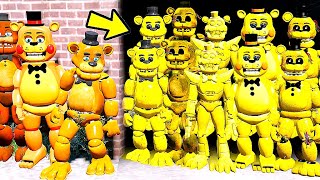 ANIMATRONICS MOVIE FREDDY´s VS TODOS GOLDEN FREDDY´s ASSOMBRADOS  GTA V Five Nights at Freddys [upl. by Cortie]