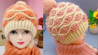 Beautiful pattern crochet hat tutorial for sharing [upl. by Aitam]