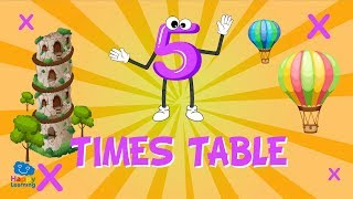 5 Times Table Song Easy Peasy Maths  Educational Videos for Kids [upl. by Rhyne562]