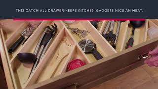 Cardell Cabinetry® Utensil Drawer Organizer  Angled [upl. by Helaina]