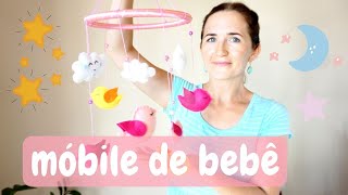 Como Fazer Móbile para Berço Móbile de bebê enfeite de feltro maternidade DIY passo a passo [upl. by Aceber]