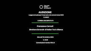 Audizione alla Camera dei Deputati  DDL Concorrenza C202210102024h1320 [upl. by Donelu]