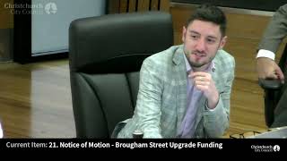 061124  Item 21  Notice of Motion  Brougham Street Upgrade Funding [upl. by Ahsinrad245]