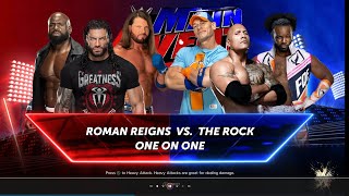 The Rock comes to Roman Reigns aid Royal Rumble [upl. by Dleifxam18]