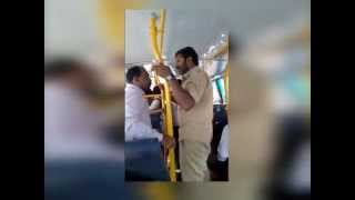 BMTC BUS CONDUCTOR MANHANDLES A PASSENGER [upl. by Munster]