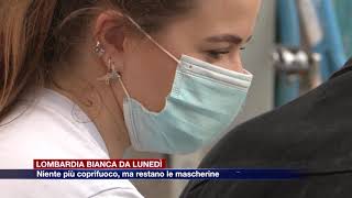 Etg  Da lunedì la Lombardia diventa bianca Resta l’obbligo della mascherina [upl. by Aira]