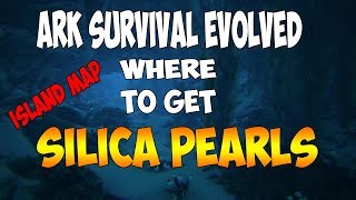 Where To Get SILICA PEARLS in ARK On The ISLAND MAP [upl. by Neliak]