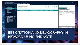 how to insert IEEE citation and bibliography in msword using endnote IEEE references short shorts [upl. by Norah]