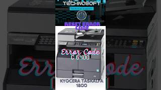 How to reset Kyocera taskalfa 1800 error code C6400 [upl. by Eelamme]