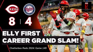 Elly De La Cruz Hits First Career Grand Slam Cincinnati Reds Hurt Minnesota Twins Playoff Lead [upl. by Boyden101]