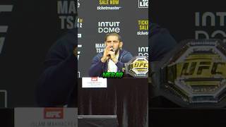 😬 ISLAM MAKHACHEV CHECKS MERAB DVALISHVILI AT UFC 311 SEASONAL PRESS CONFERENCE [upl. by Chiquia]