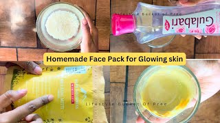 Homemade Face Pack for Glowing Skin🌸  All skin types [upl. by Liam]