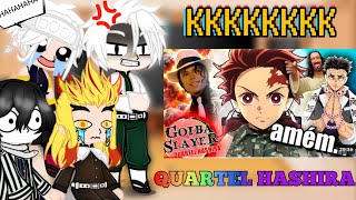 Hashiras react KIMETSU NO YAIBA E O QUARTEL HASHIRA 😂❤️ •COMPLETO• TsukiUraya [upl. by Infeld]