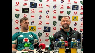 IREvNZL Andy Farrell and Caelan Doris speak after Irelands defeat to New Zealand [upl. by Heber]