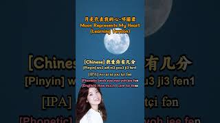 Learn 18 Words in 27 seconds？ 月亮代表我的心（Moon Represents My Heart）邓丽君 para 1 with pinyin learnchinese [upl. by Noremac450]