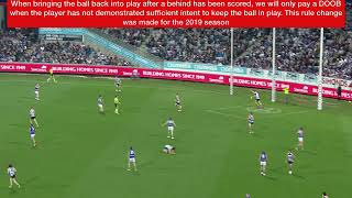 AFL Barwon 2020 Laws of the game  Deliberate out of bounds [upl. by Bartko359]