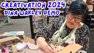 Creativation 2024  Dina Wakley Demo NEW NEONS [upl. by Simonette]