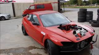 crazy swap mazda rx8 white cummins 6bt 59l turbo disel [upl. by Boote]