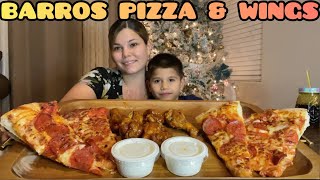 BARROS PIZZA amp WINGS  MUKBANG WLITO [upl. by Phene659]