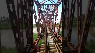 Live view from train driver cabin fastest train crossing old bridge of river Ravi cabride live [upl. by Cahilly]