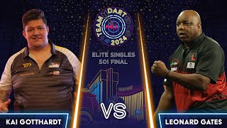 Kai Gotthardt vs Leonard Gates  501 Elite Finals  NDA Team Dart [upl. by Nylkoorb991]